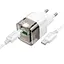 Адаптер сетевой HOCO Type-C to Type-C cable Platinum dual-port C131A | 1USB/1Type-C, 30W/3A, PD/QC| - миниатюра 1