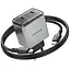МЗП Borofone BN21 Lena PD40W+QC3.0 (2USB-C) + кабель Type-C to Lightning Metal gray - мініатюра 6