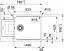 Franke Мийка кухонна Urban фраграніт прямокутник з крилом 780х500х220 мм чаша - 1 накладна UBG 611-78 XL онікс - мініатюра 2