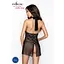 Прозрачная сорочка приталенная TARANEE CHEMISE black - Passion трусики L/XL - миниатюра 4