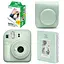 Набор камера Fujifilm Instax Mini 12, Фотобумага 20шт, Чехол, Фотоальбом 64 фото Зеленый - миниатюра 1