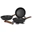 Набір алюмінієвих сковорідок 3 шт. Gimex Frying Pan Set 3 предмети Black (6979264) - мініатюра 1
