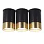 Точковий спот BP Black/White Gold трійний, PikArt арт. 25606 Золотий/чорний 1 - мініатюра 1