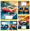 Тетради ученические 12 листов клетка Твердая Sports car, 25 шт. в упаковке - миниатюра 1