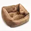Лежак для котів та собак Zoo-hunt Ніжність коричневий №2 405х535х230 мм - мініатюра 1