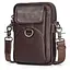 Кожаная сумка через плечо John McDee коричневая 13.5х19х5 см sum0028284 - миниатюра 1