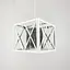 Підвісний світильник у геометричному білому каркасі Line.F Колір плафона Графітовий - мініатюра 1
