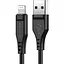 Кабель Acefast C3-02 USB to iP 2.4A 1.2 м TPE TPE connectors чорний - мініатюра 1
