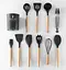 Набір кухонного приладдя Edenberg Silicone kitchen utensils set 12 предметів Чорний - мініатюра 5