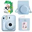 Набор камера Fujifilm Instax Mini 12, Фотобумага 20шт, Чехол, Фотоальбом 64 фото Голубой - миниатюра 1