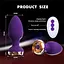 Анальная вибро-пробка Rose Butt на пульте с золотой розой 10 режимов 5 мм 90 мм фиолетовый - миниатюра 7