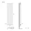 Радіатор дизайнерський Ideale Vittoria 11 7/1800/476 білий, Білий - мініатюра 3