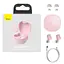Навушники BLUETOOTH Baseus WM01 Encok TWS 5Hours, BT5.0, 40mAh/300mAh| (NGWM01-04) pink - мініатюра 3