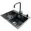 Комплект мийка + змішувач + дозатор Romzha Arta Carbon U-550 Space Gray (B) - мініатюра 1