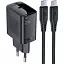 Сетевое зарядное устройство с кабелем Acefast A82 PD20W GaN single USB-C charger set (P5) (EU) черный - миниатюра 1