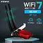 Мережева карта PCI-E Fenvi FV-BE8800 Wi-Fi 7 тридіапазонний адаптер модуль Bluetooth 5.4 Black Red (19127) - мініатюра 6
