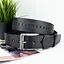 Ремінь чоловічий шкіряний SF-453 (135 см) широкий чорний - мініатюра 1