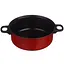 Кастрюля-фритюрница SCF 26 см 2.0 л антипригарное покрытие со стеклянной крышкой Красный - миниатюра 2