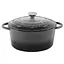 Каструля з кришкою Heinner Marble Grey чавунна емалірована сірий мармур (HR-ZVC-S24) - мініатюра 1