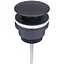 Донний клапан для раковини VBI black click-clack універсальний VBI-059000BL, Чорний матовий - мініатюра 1
