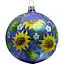 Ялинкова прикраса Санта Шоп Петриківка Соняшники на синьому склі (4820001134438) - мініатюра 1