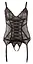 Корсет с подвязками для чулок Cottelli Collection Lingerie XXL черный - миниатюра 3