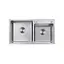 Кухонна мийка Kroner KRP Gebürstet - 7843ZHM (3,0/1,0 мм) CV022805, Нержавіюча сталь - мініатюра 1
