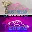 Неоновые вывески Cat Led Neon Sign Just Relax Words Розовая синяя светодиодная вывеска Cat-розовый синий - миниатюра 4