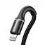 Кабель Baseus Halo Data Cable USB A to Lightning 2.4А 0.25m Black (CALGH-I01) - мініатюра 2