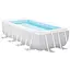Басейн каркасний Intex 26788 NP прямокутний 400x200x100 см об'єм 6836 л фільтр-насос сходи - мініатюра 1