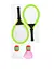 Набор ракеток 9352 L, 2 ракетки 57см, 2 воланчика, подсветка, в сетке (6966814300061) Салатовий - мініатюра 1