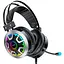 Дротова ігрова гарнітура Hoco Gaming LED headphones Hi-Res ESD05, USB, 2x3.5mm, 2m, black - мініатюра 1