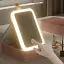 Дзеркало для макіяжу Salon Professional з LED підсвіткою та органайзером рожеве - мініатюра 5