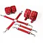Набор для БДСМ 3 в 1 Feral Feelings BDSM Kit 3 Red, Red, наручники, поножи, крестовина - миниатюра 1