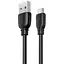 Кабель Remax Suji Pro USB 2.0 to microUSB 2.4A 1 м чорний (RC -138m-b) - мініатюра 1