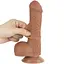 Фалоімітатор LoveToy Sliding-Skin Dual Layer Dong 7" 18.3 см коричневий - мініатюра 12