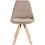 Стул Jumi Saida в скандинавском стиле с деревянными ножками бежевый - миниатюра 3
