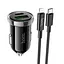 Адаптер автомобильный HOCO Type-C to Lightning Cable Leading car charger Z44 2USB, 3A, 20W, QC/PD| - миниатюра 1