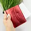 Гаманець жіночий червоний Classic 2301-9929M шкіряний перламутровий невеликий на магніті - мініатюра 7