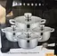 Набор кастрюль Edenberg EB-4032 8 предметов из нержавеющей стали 2.1л, 3.0 л, 4.0 л, 6.6 л - миниатюра 6