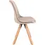 Стул Jumi Saida в скандинавском стиле с деревянными ножками бежевый - миниатюра 5