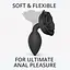 Силіконова анальна пробка Love To Love Open Roses L size Black Onyx - мініатюра 2