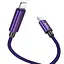 Дата кабель Hoco U125 Benefit 27W Type-C to Lightning with display (1.2m) Purple - мініатюра 3