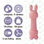 Минивибратор FeelzToys Mister Bunny Pink с двумя насадками - миниатюра 5