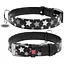 Нашийник для собак Waudog Glamour шкіряний з QR паспортом, візерунок Зірочка, світиться/світловідбиваючий, S, Ш 20 мм, Дов 30-39 см (4823089301242) - мініатюра 1