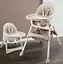 Стільчик для годування Toti FR- 40735 сталева конструкція, матеріал тканини PU, знімний столик, 4 колеса, в коробці (6989241360040) - мініатюра 2