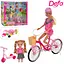Кукла DEFA, 30 см, дочь 10.5 см, самокат, велосипед, фигурка (в ассортименте) - миниатюра 2