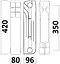 Радіатор біметалевий секційний Queen Therm 350/96 (кратно 10), Білий - мініатюра 11