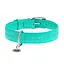 Нашийник для собак шкіряний Waudog Glamour з QR-паспортом подвійний зі стразами L Ш 25 мм Д 38-49 см ментоловий - мініатюра 3