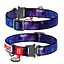 Ошейник для собак нейлоновый Waudog Nylon с QR-паспортом "NASA21" металлическая пряжка-фастекс XL Ш 25 мм Д 37-58 см - миниатюра 1